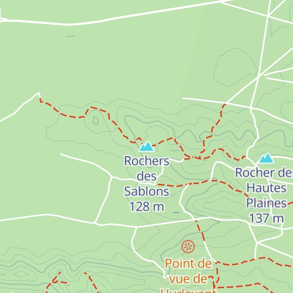 Map of Rochers des Sablons