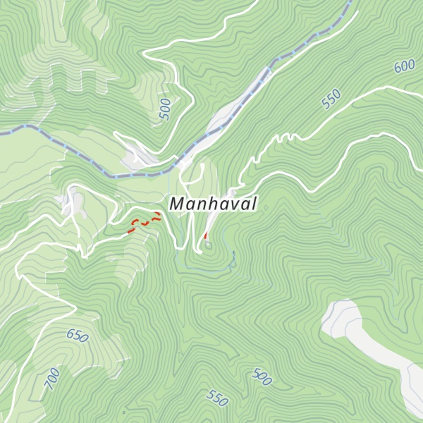 Map of Gîte d'étape de Manhaval