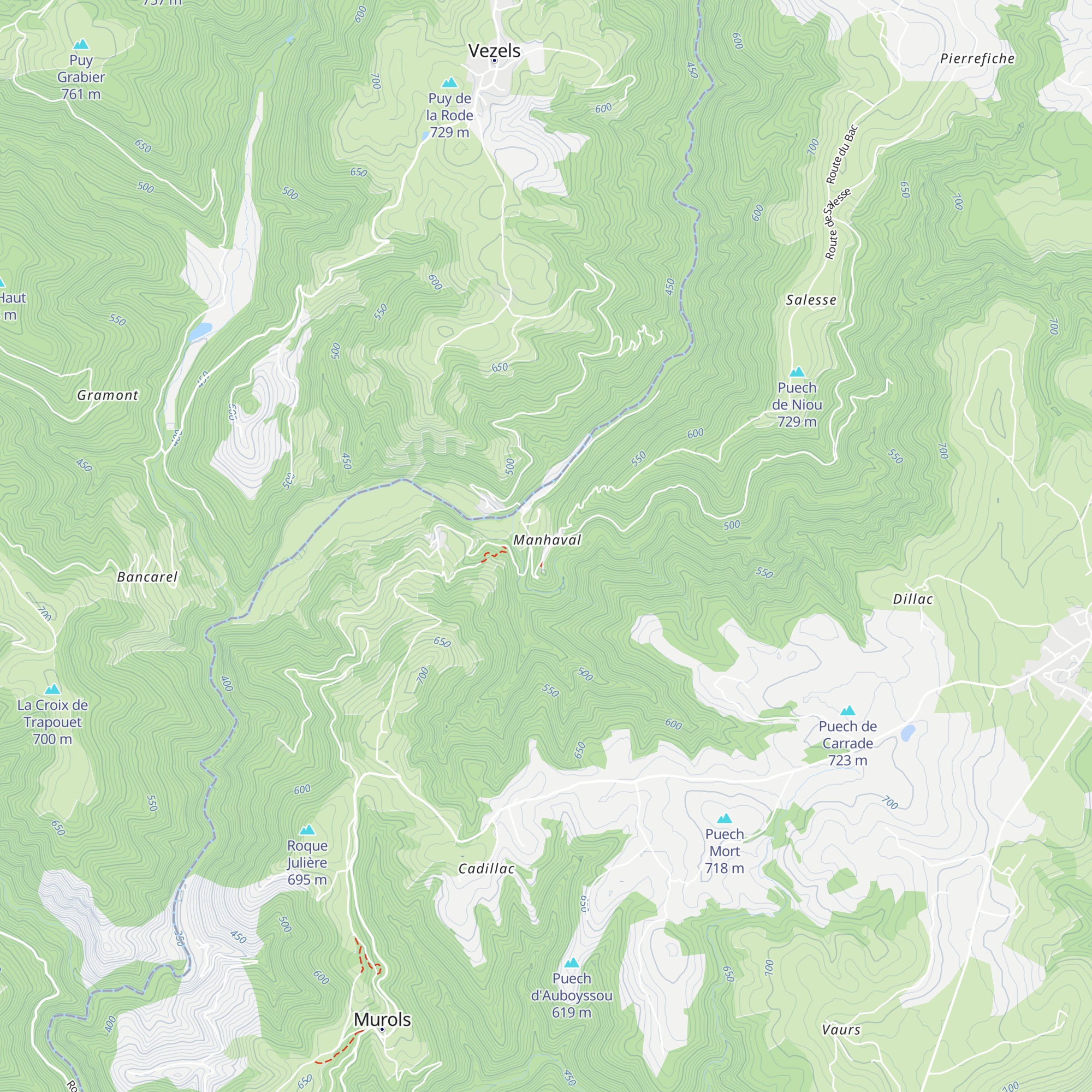 Gîte d'étape de Manhaval map