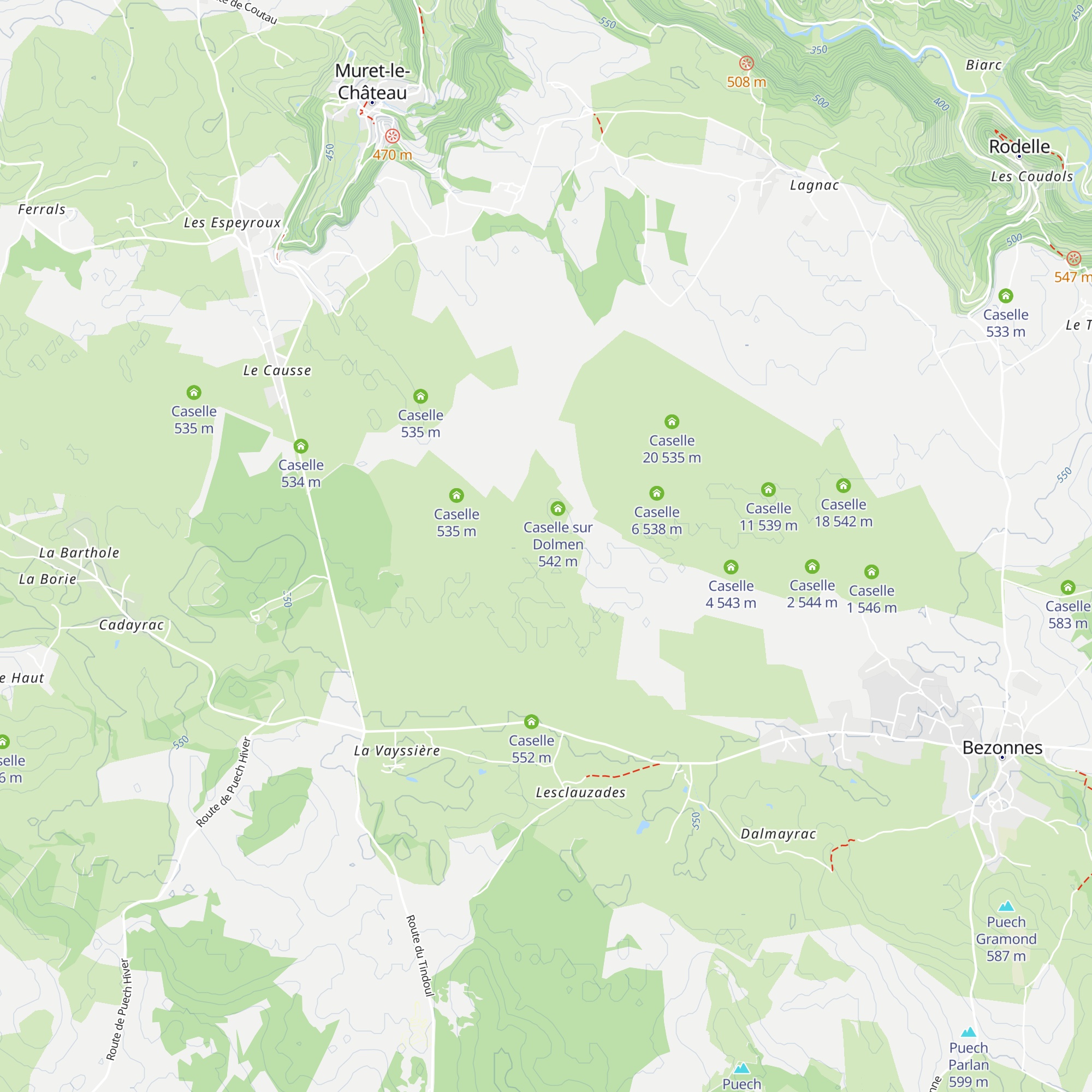 Caselle map