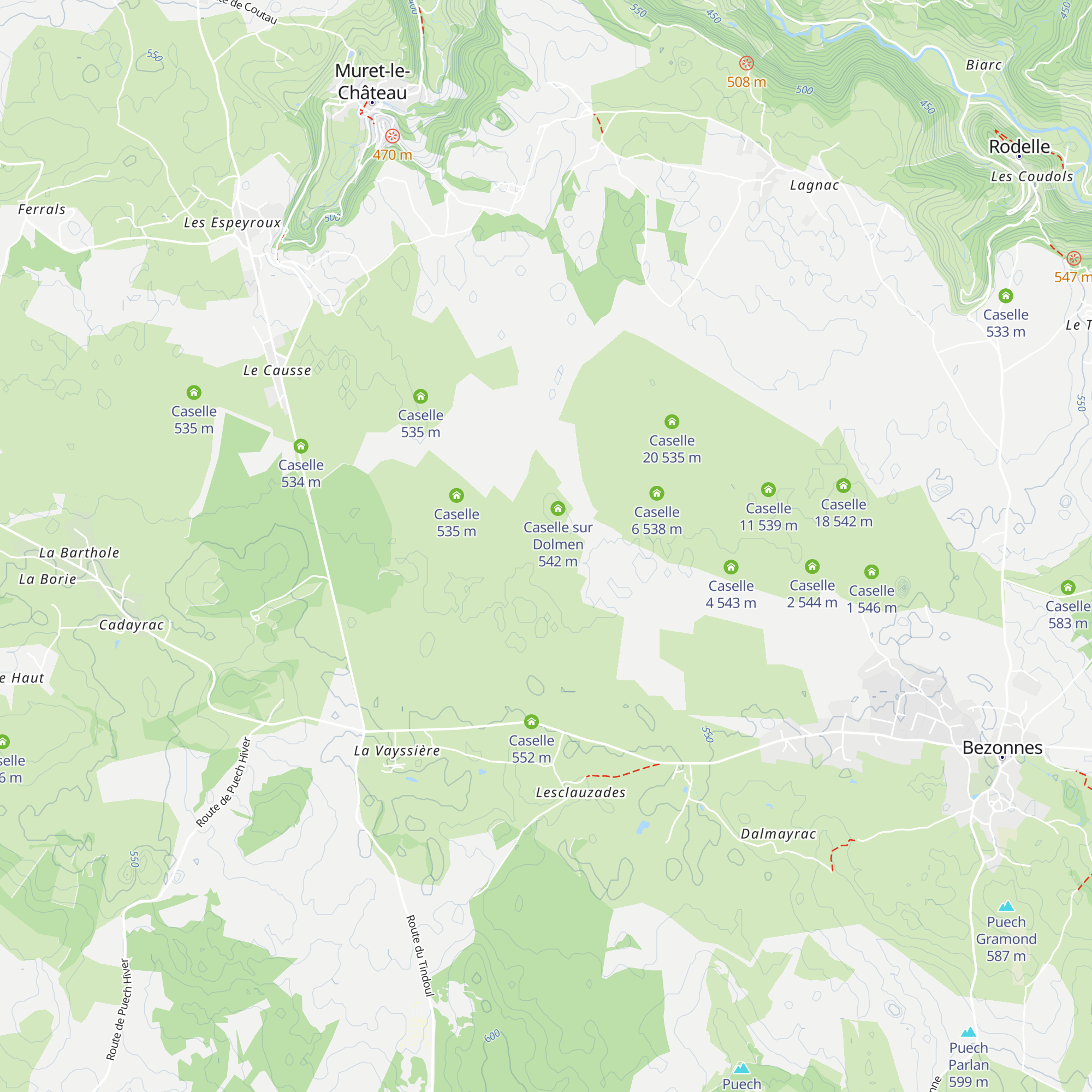 Caselle map
