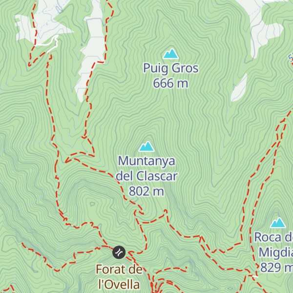 Map of Muntanya del Clascar