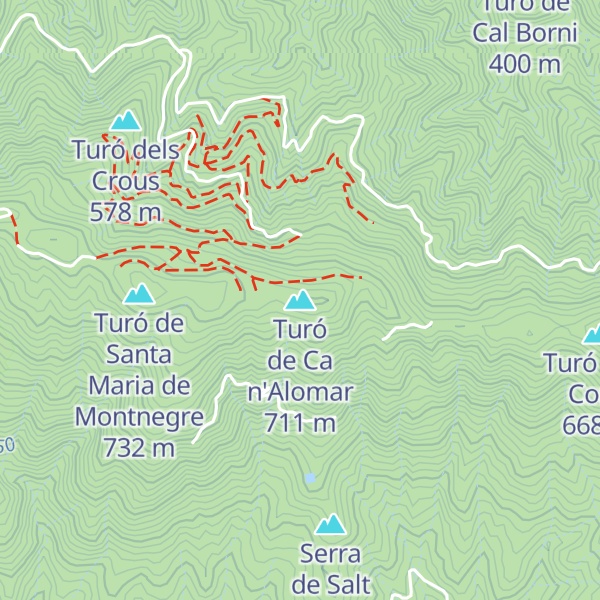 Map of Turó de Ca n'Alomar