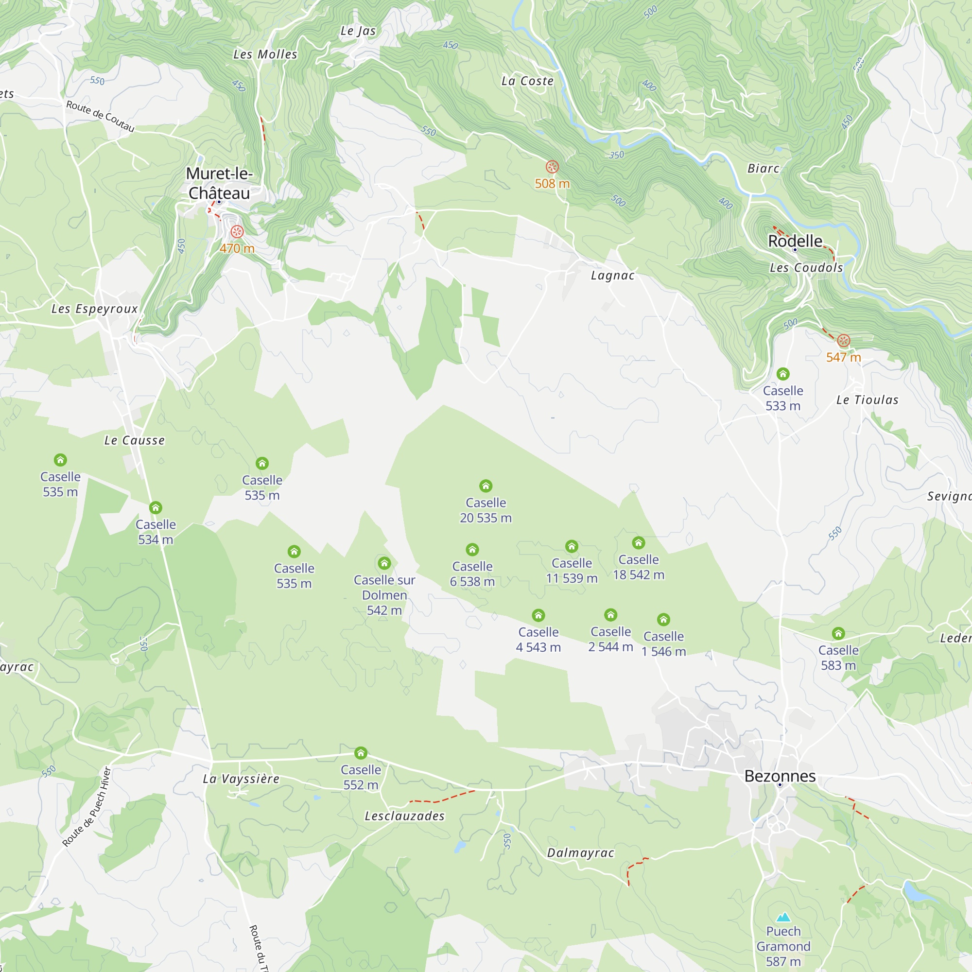 Caselle 20 map