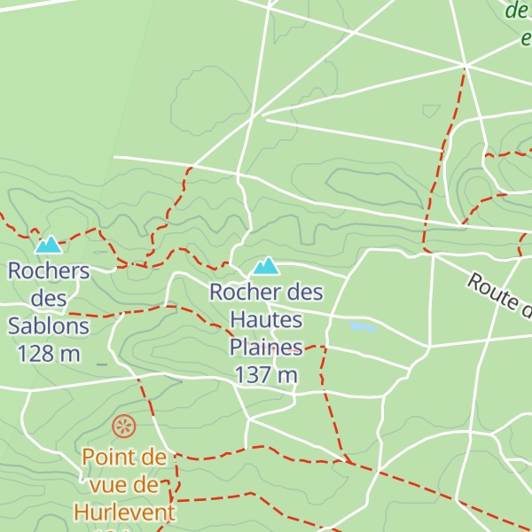 Map of Rocher des Hautes Plaines