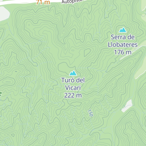 Map of Turó del Vicari