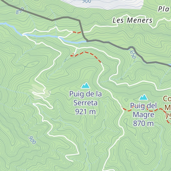 Map of Puig de la Serreta