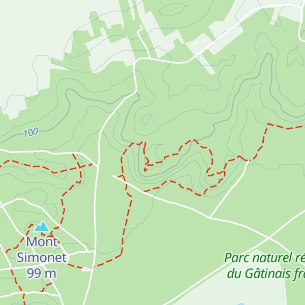 Map of Rocher de la Dame Jouanne