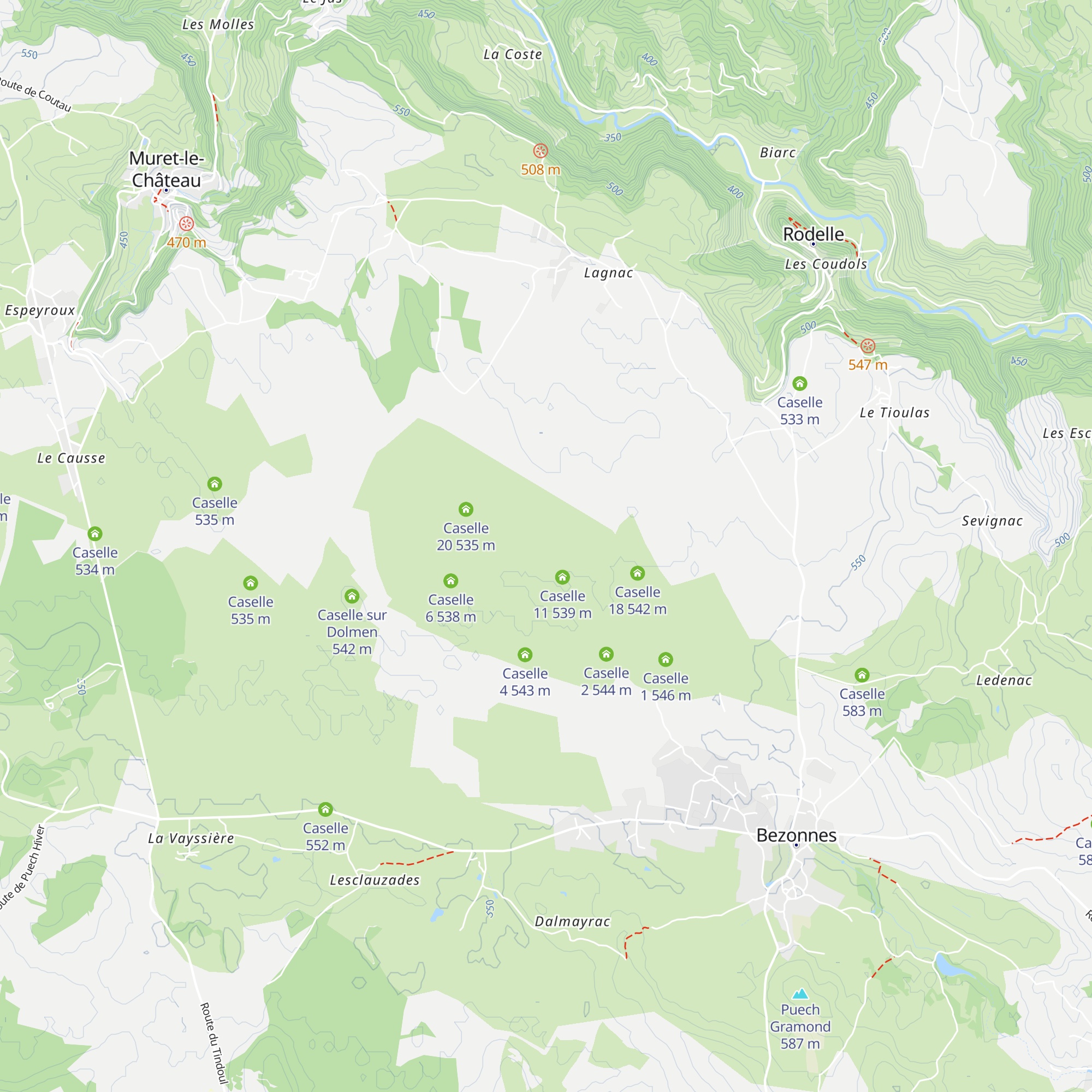 Caselle 10 map