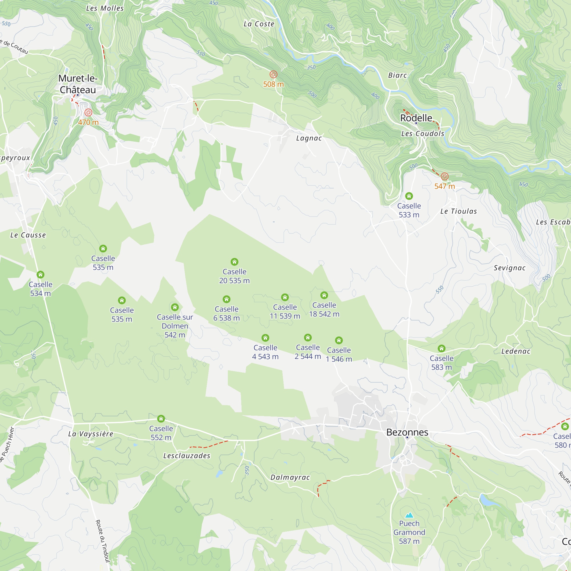Caselle 22 map