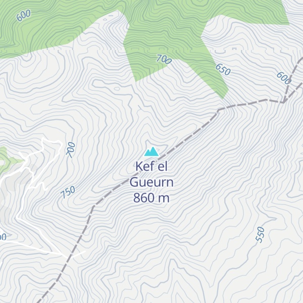 Map of Kef el Gueurn