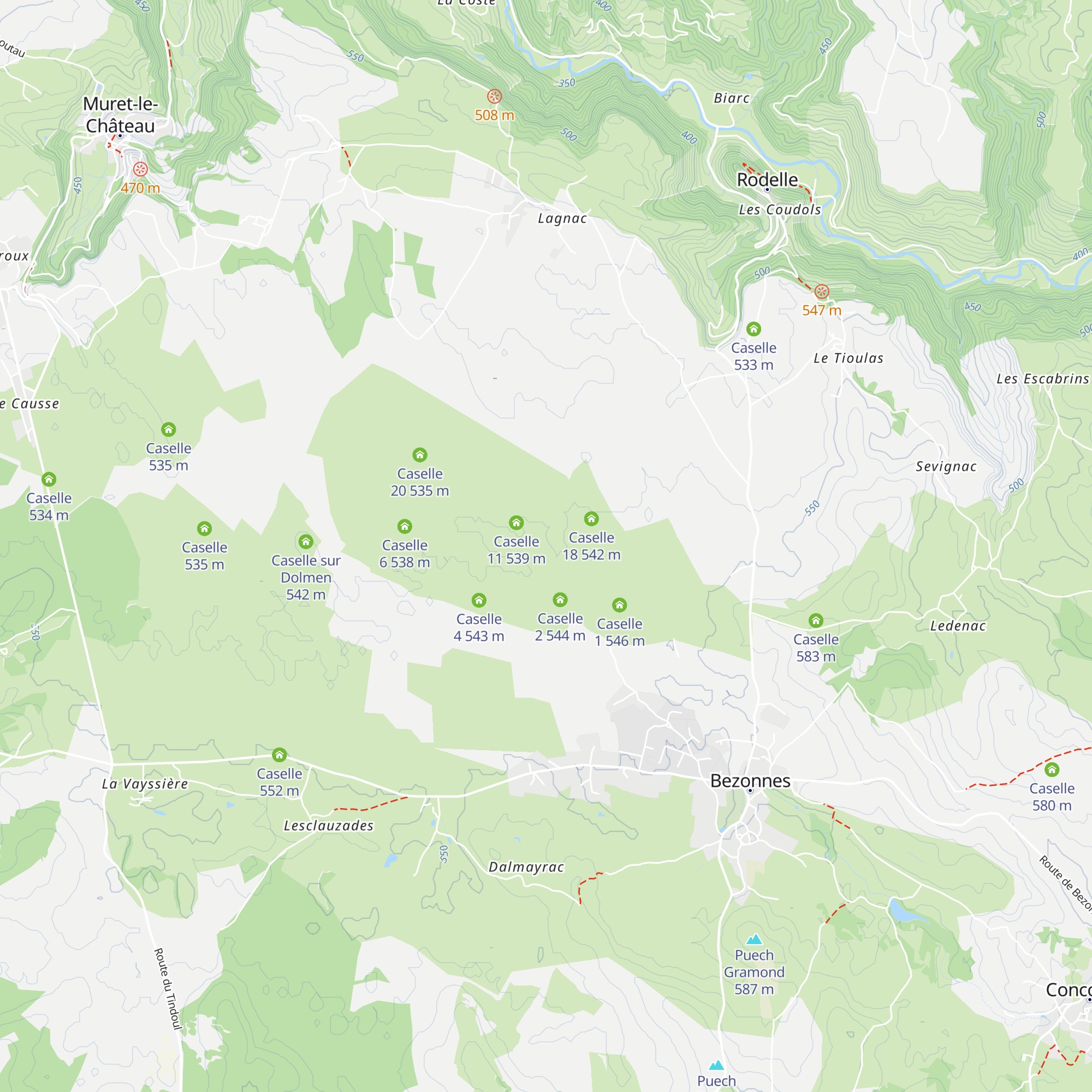 Caselle 15 map