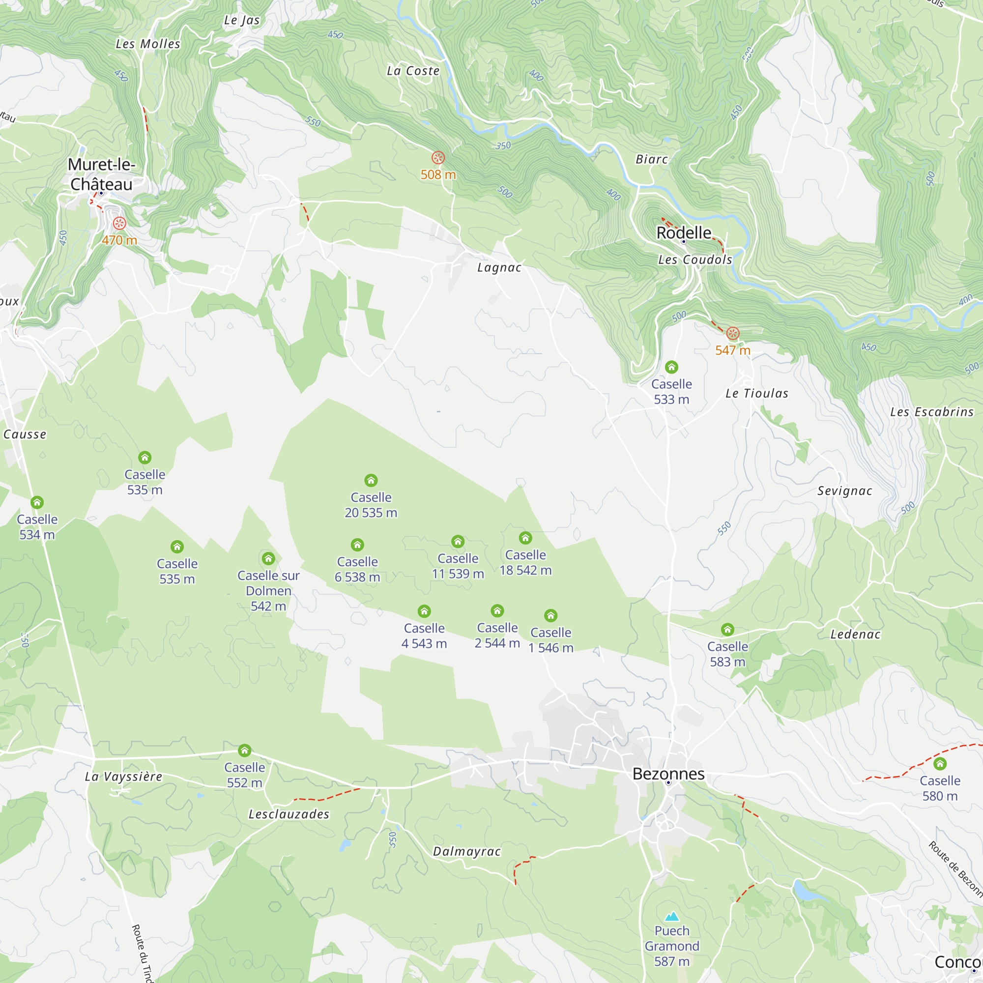 Caselle 12 map