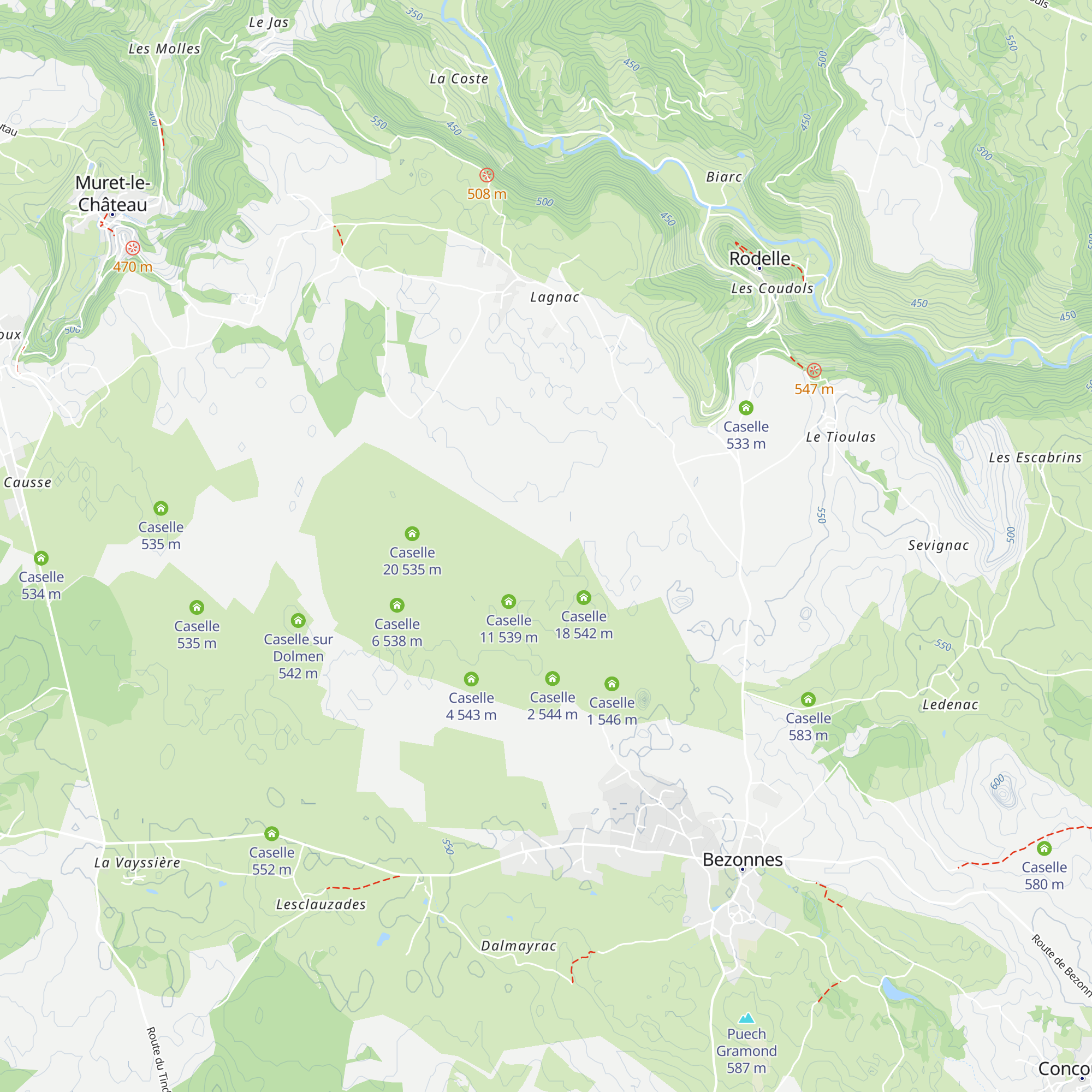 Caselle 12 map