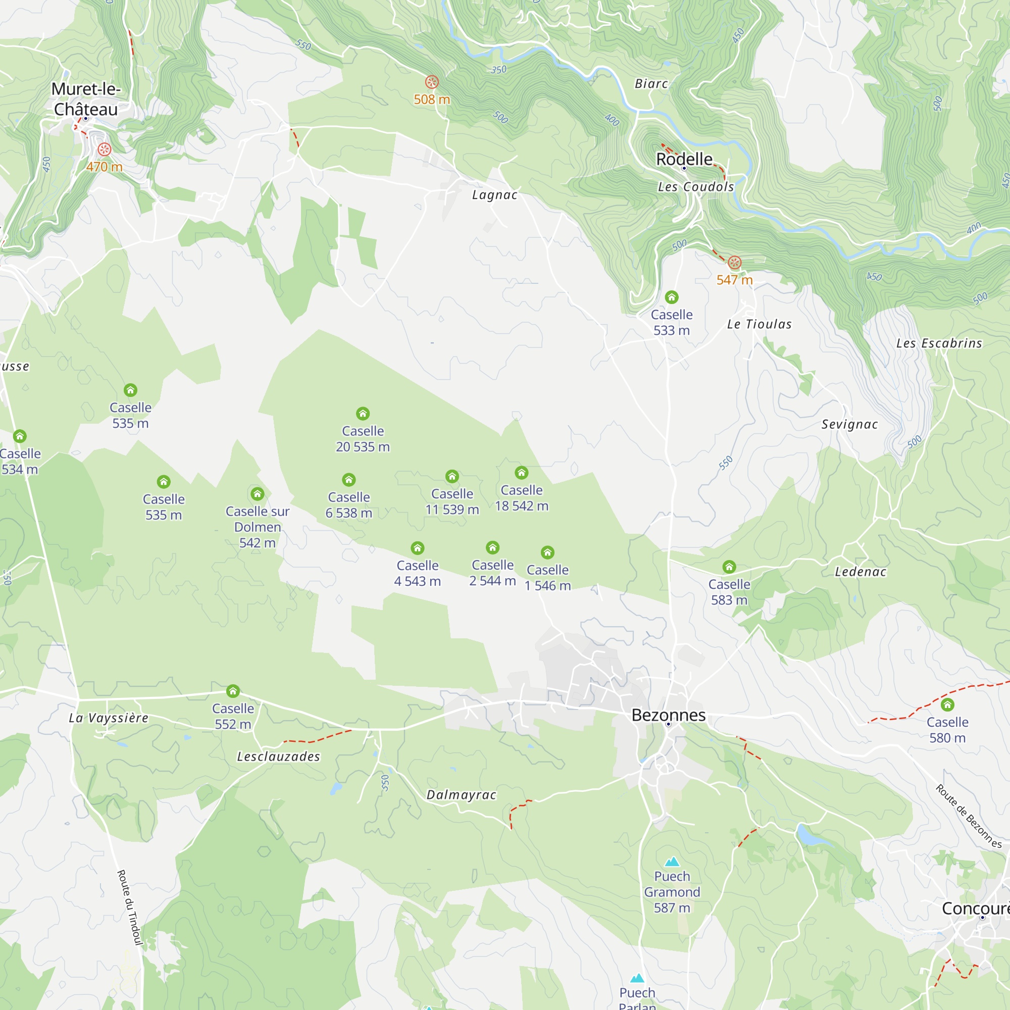 Caselle 16 map