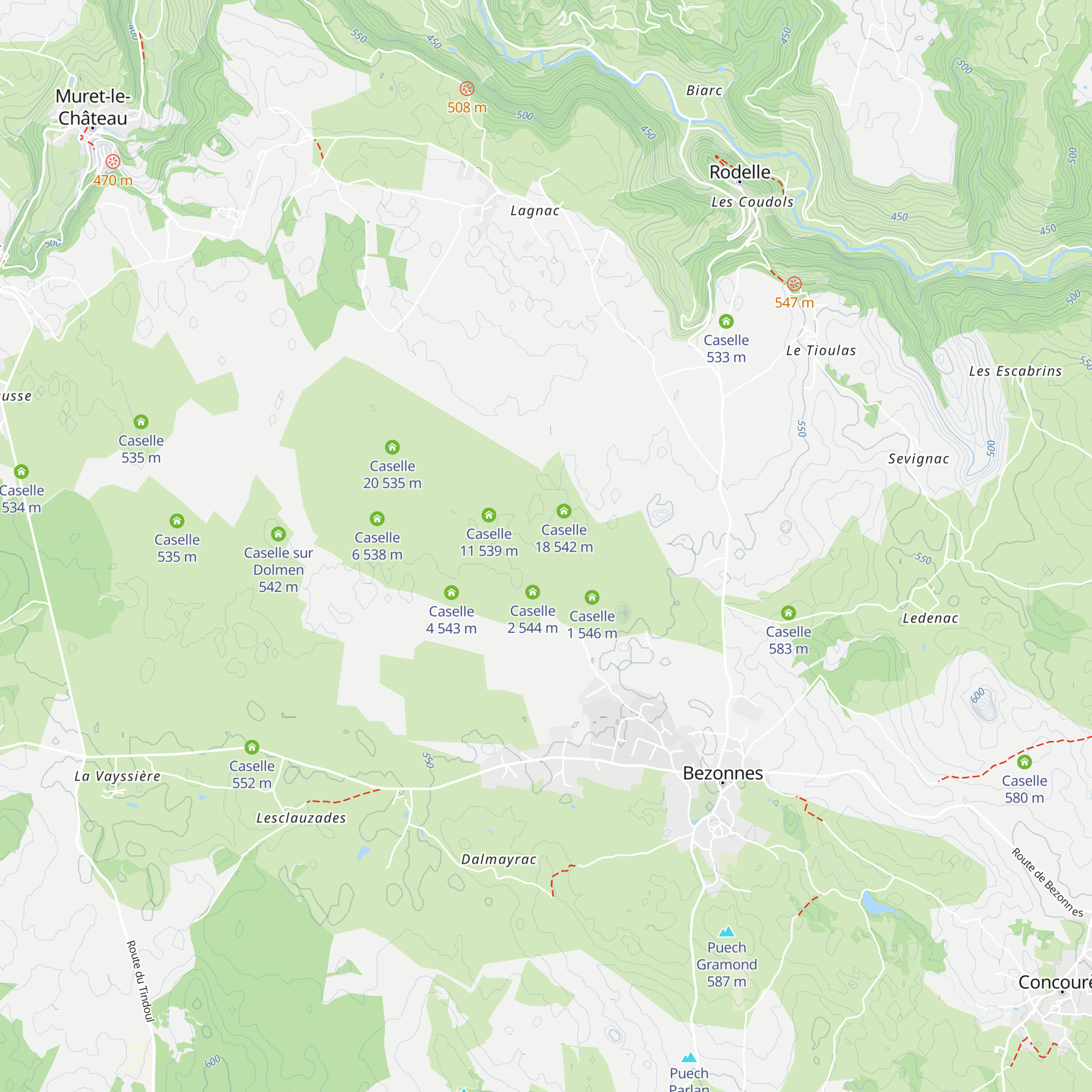 Caselle 16 map