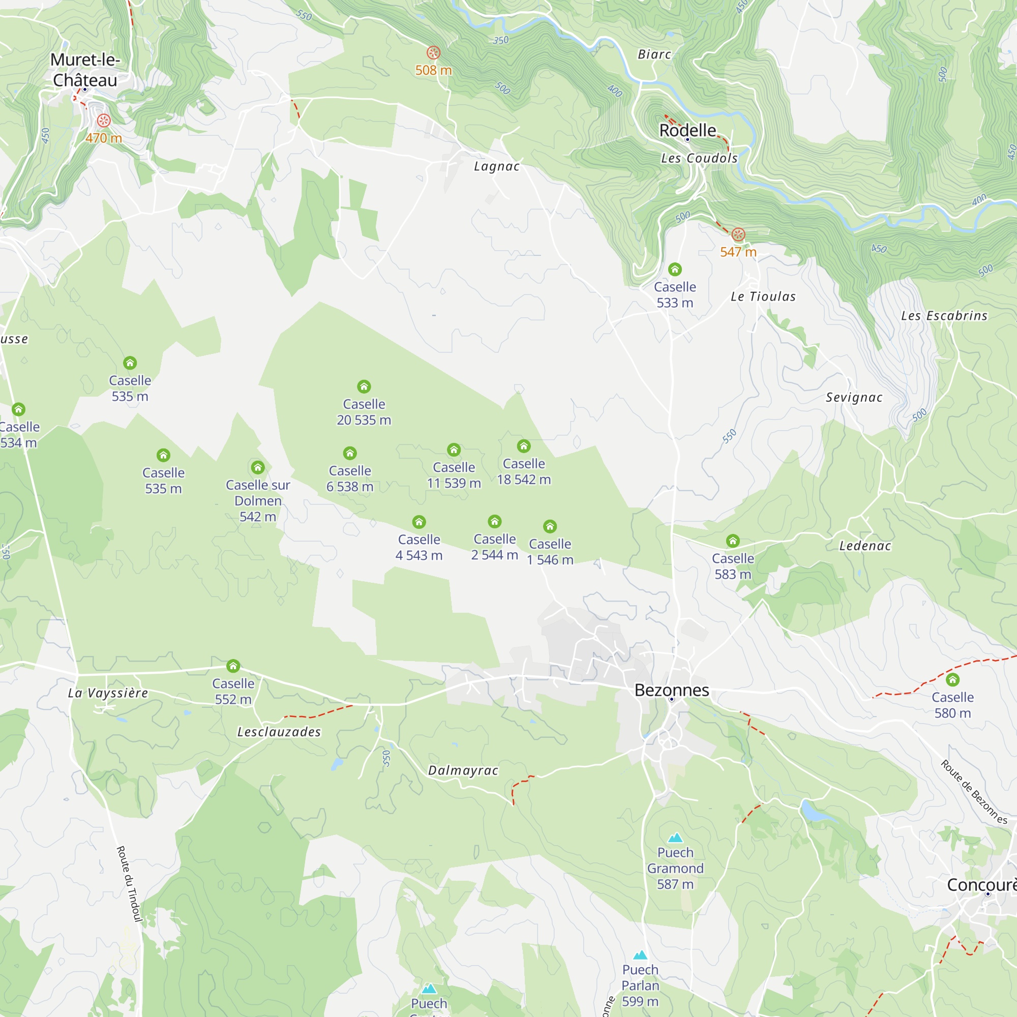 Caselle 21 map