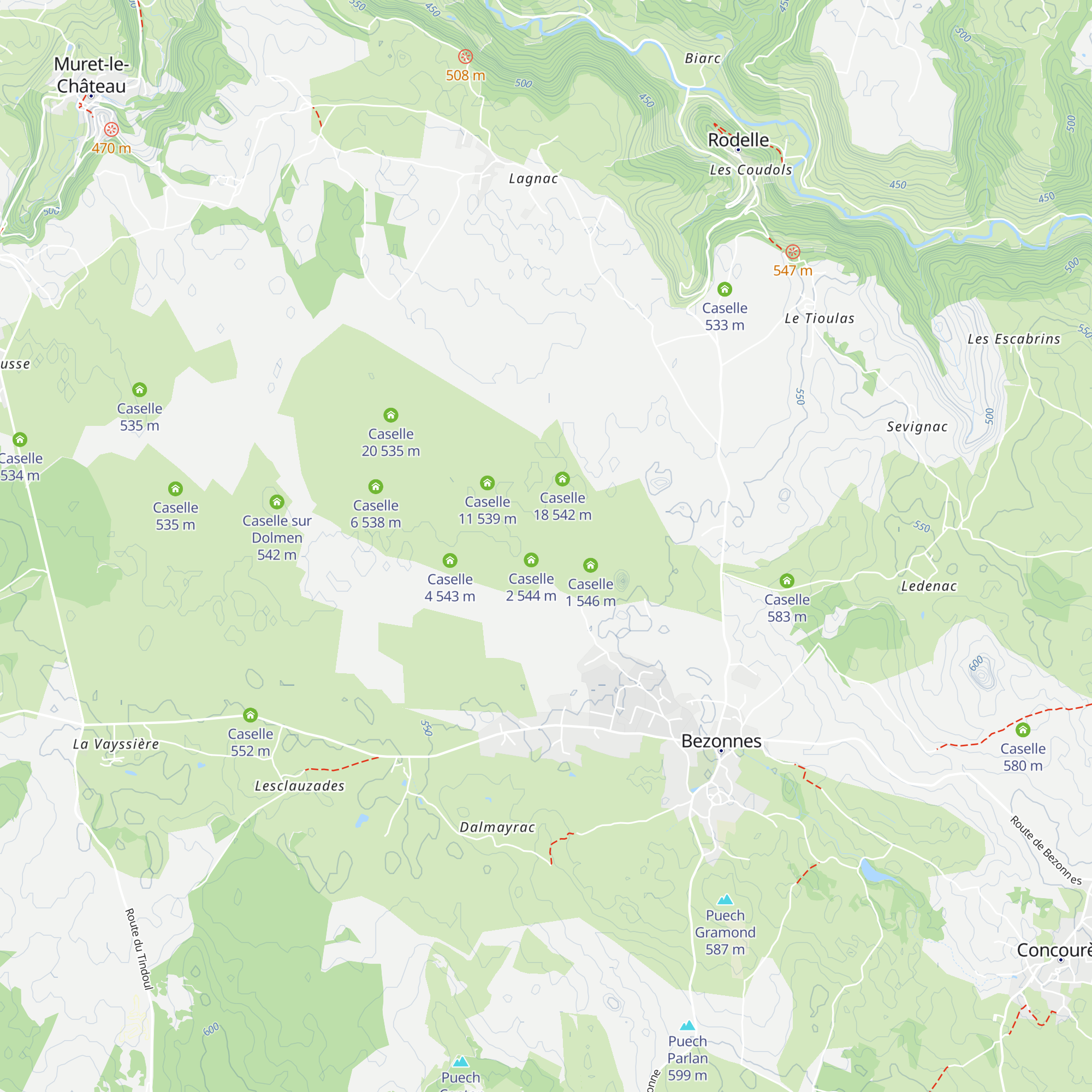 Caselle 21 map