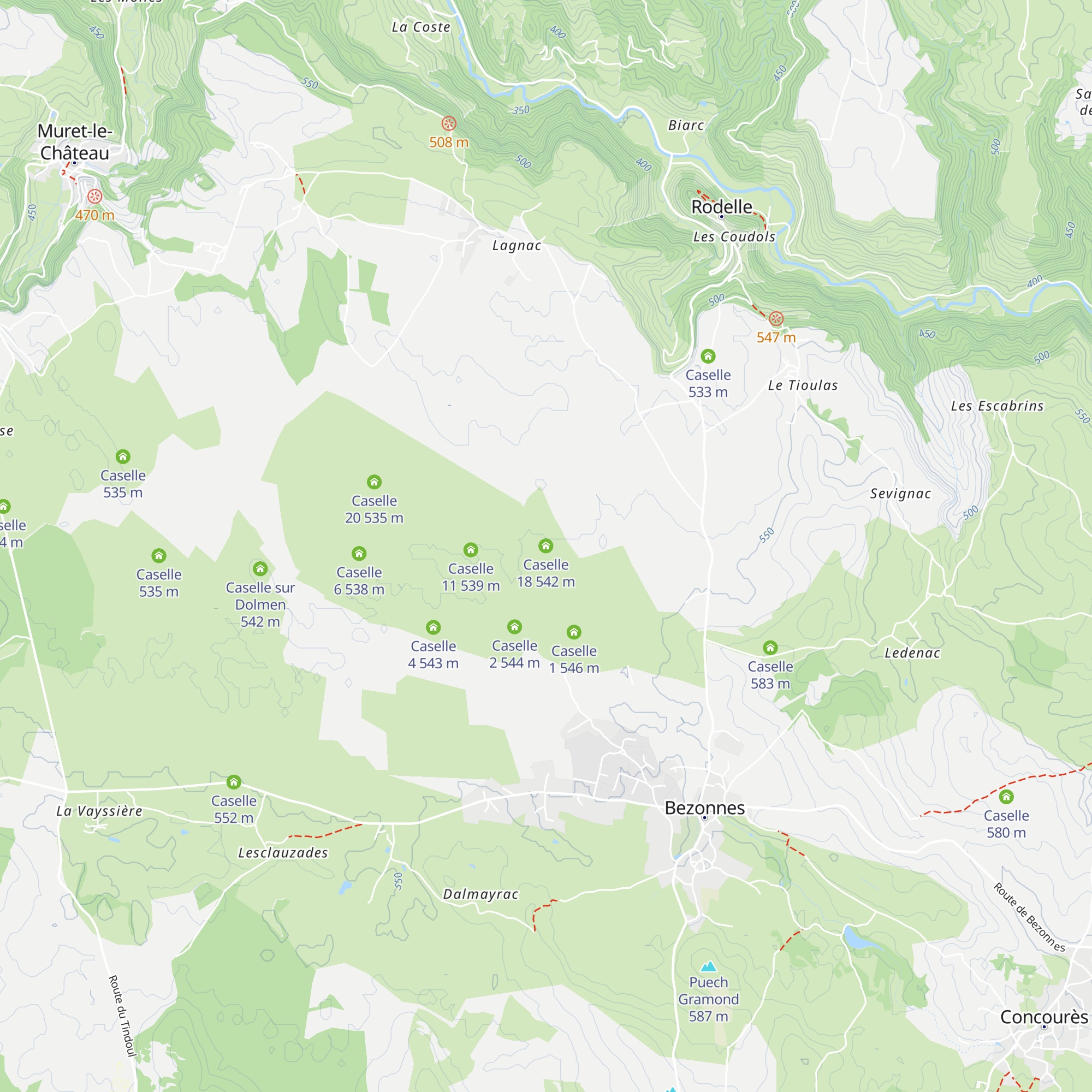 Caselle 18 map