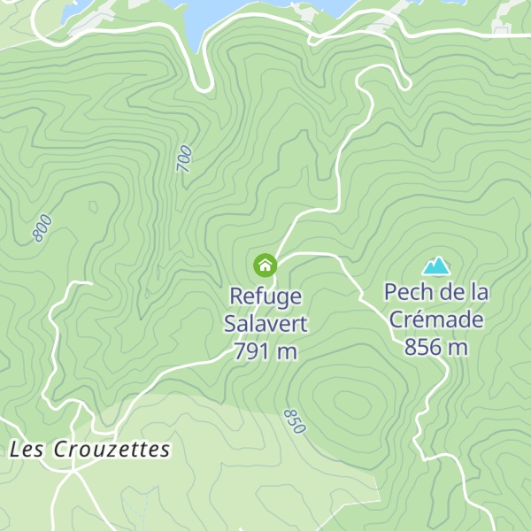 Map of Refuge Salavert