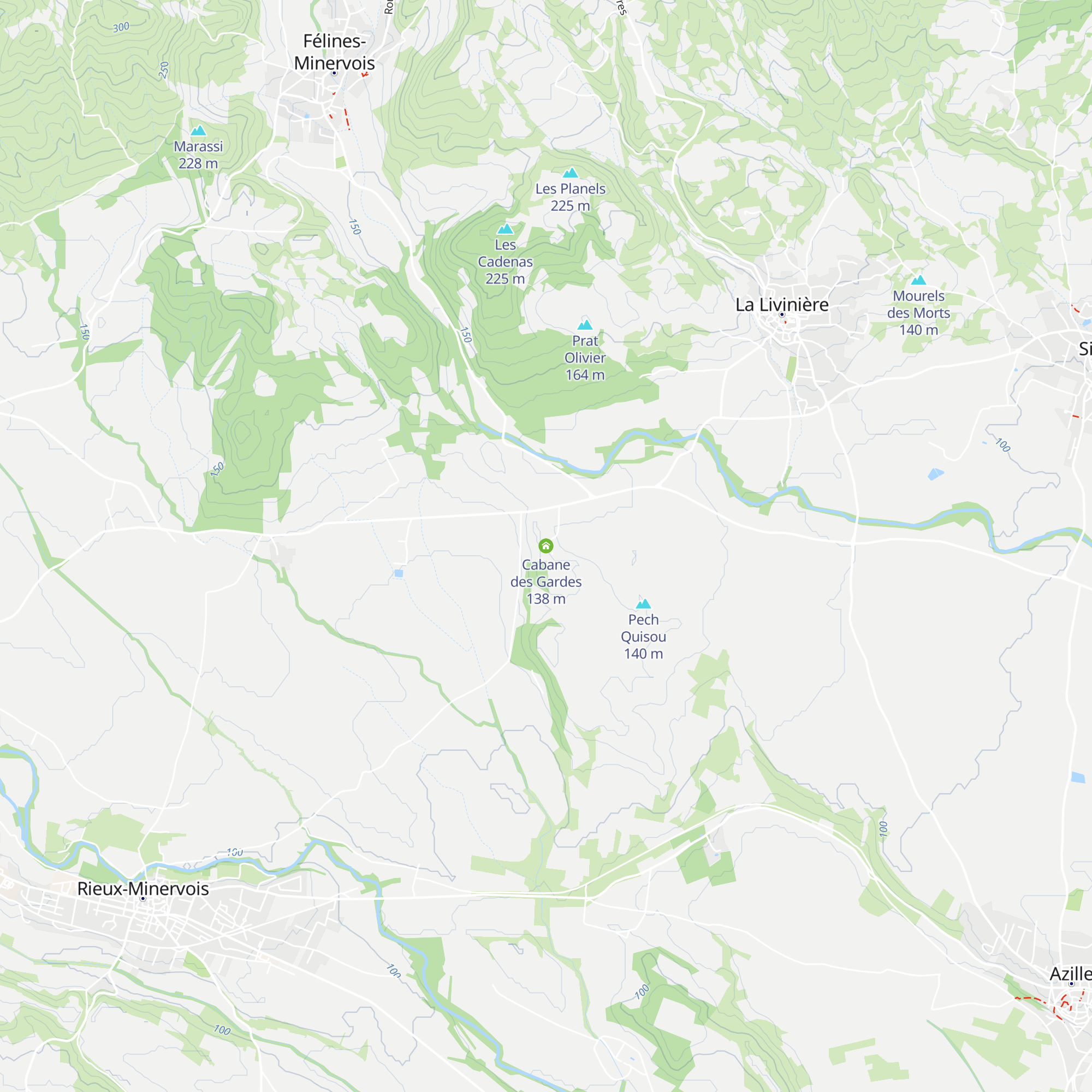 Cabane des Gardes map