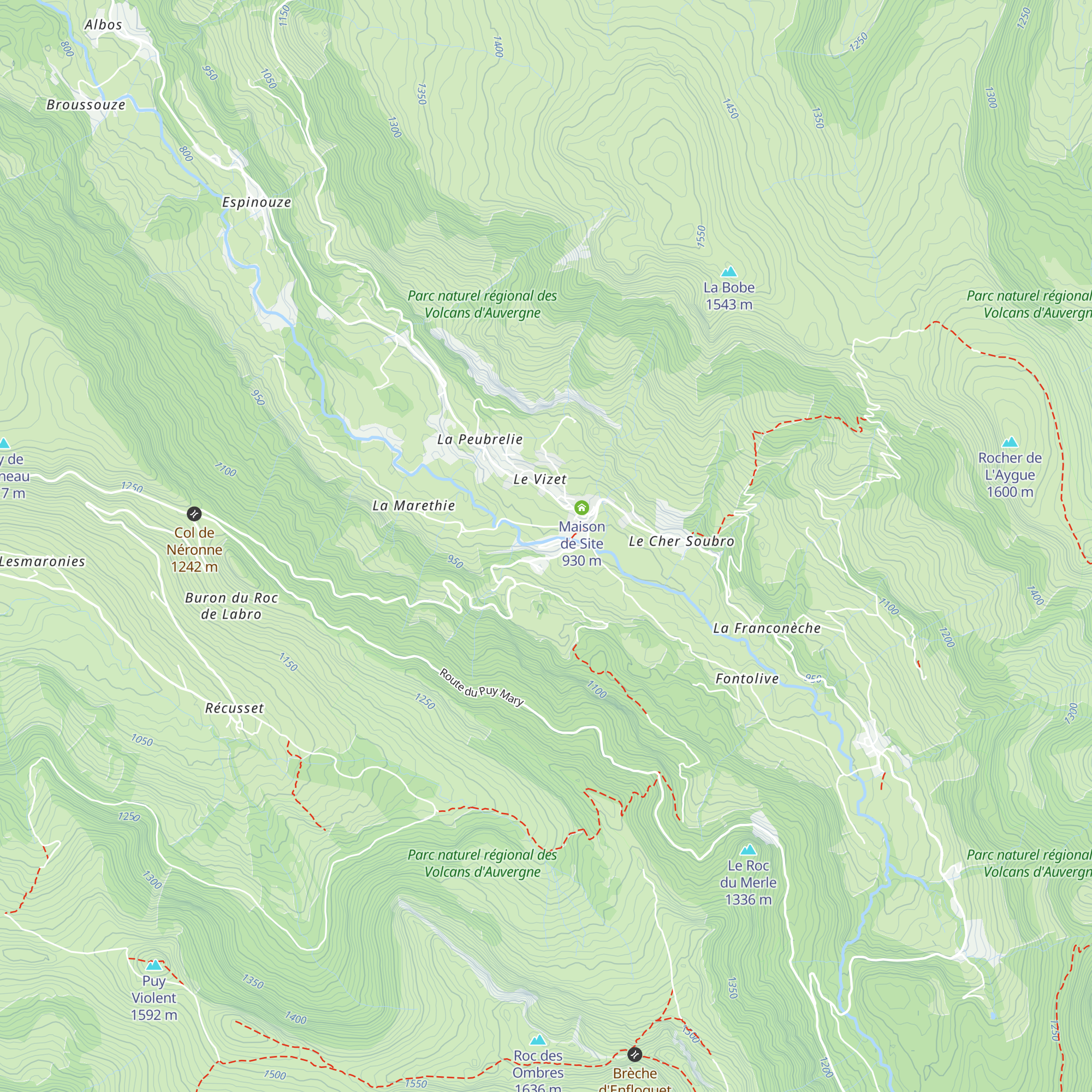 Gîte d'étape map