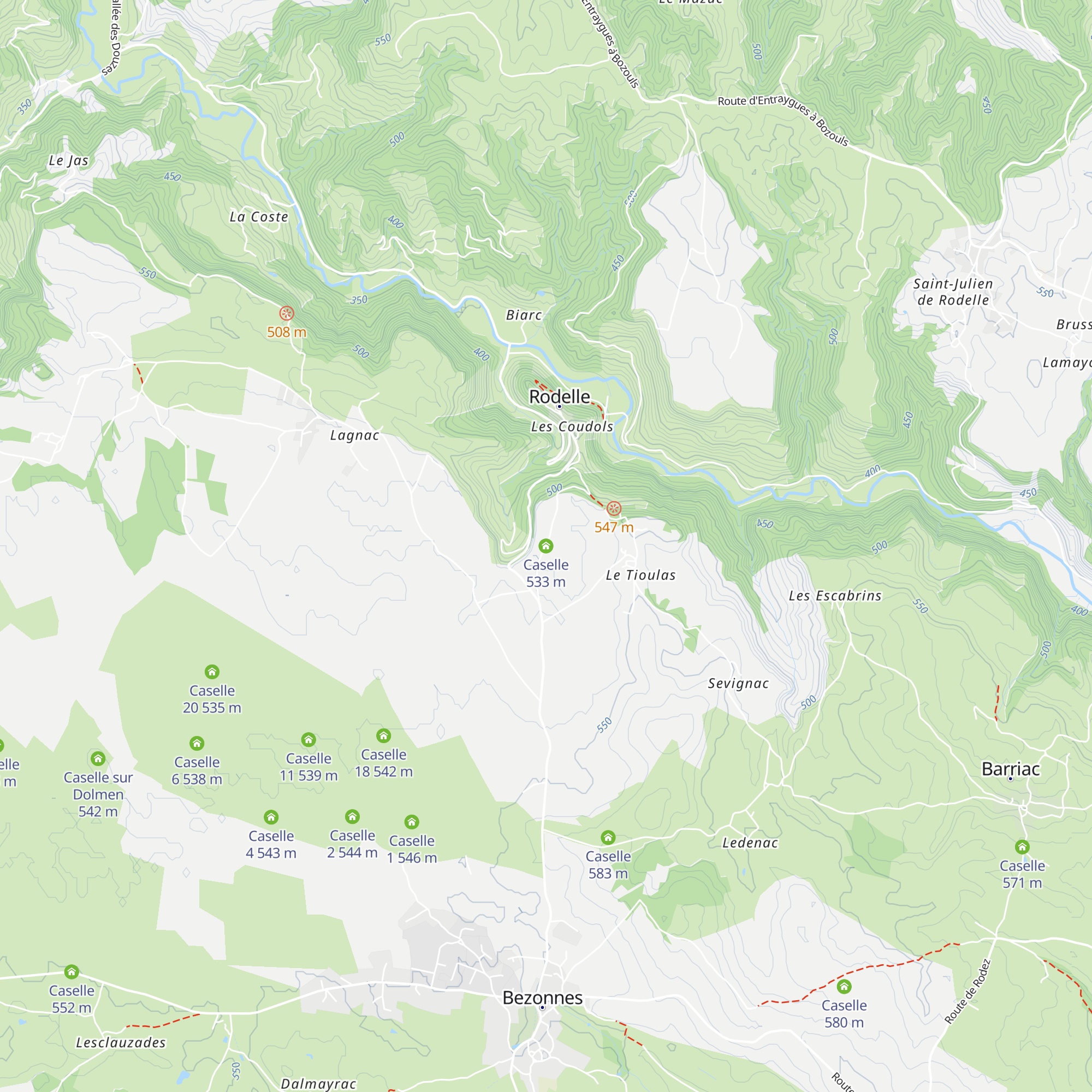 Caselle map