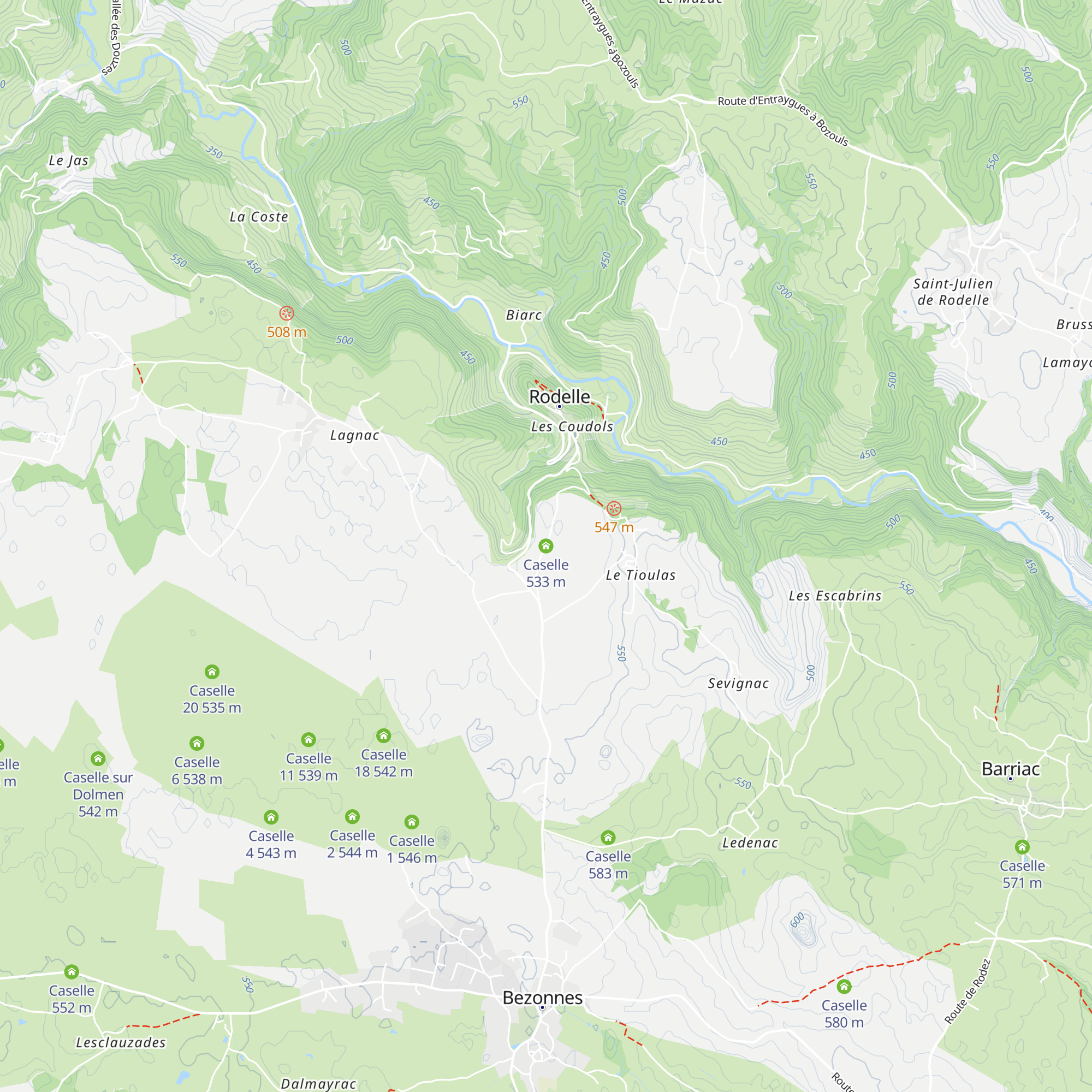 Caselle map
