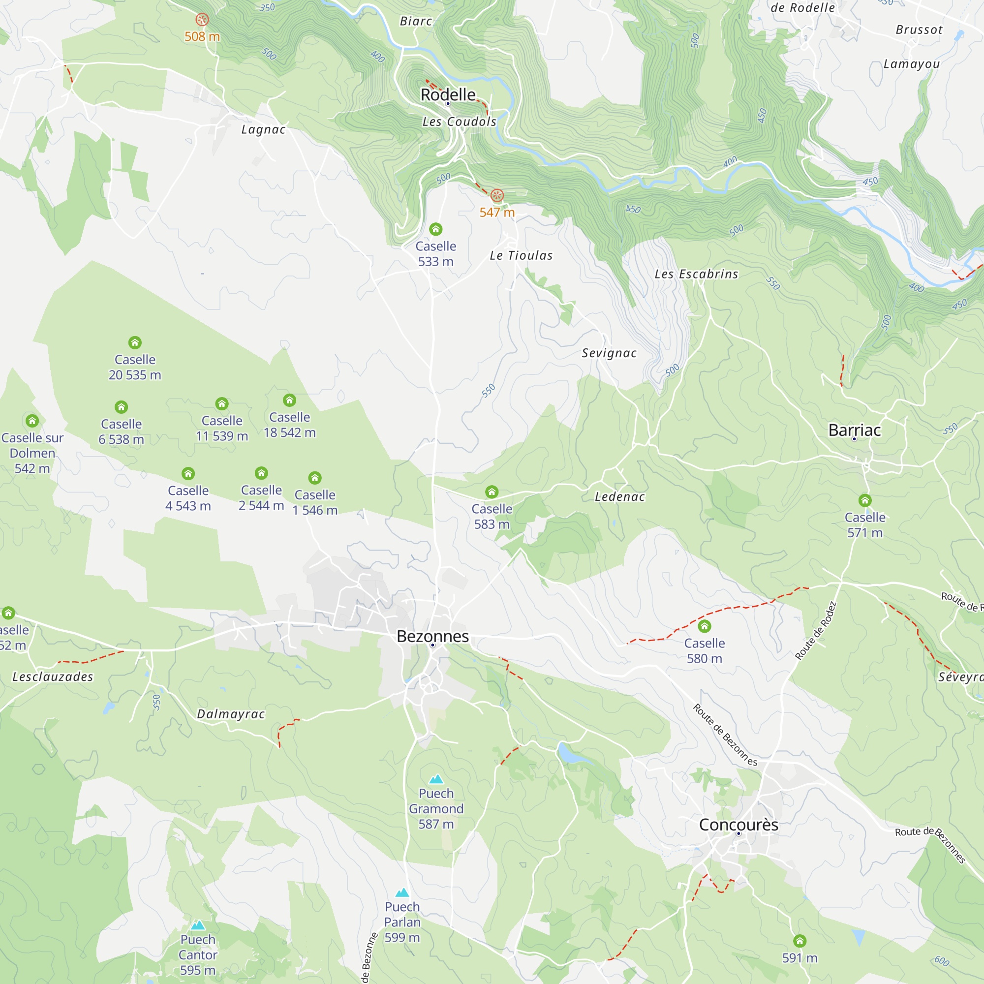 Caselle map