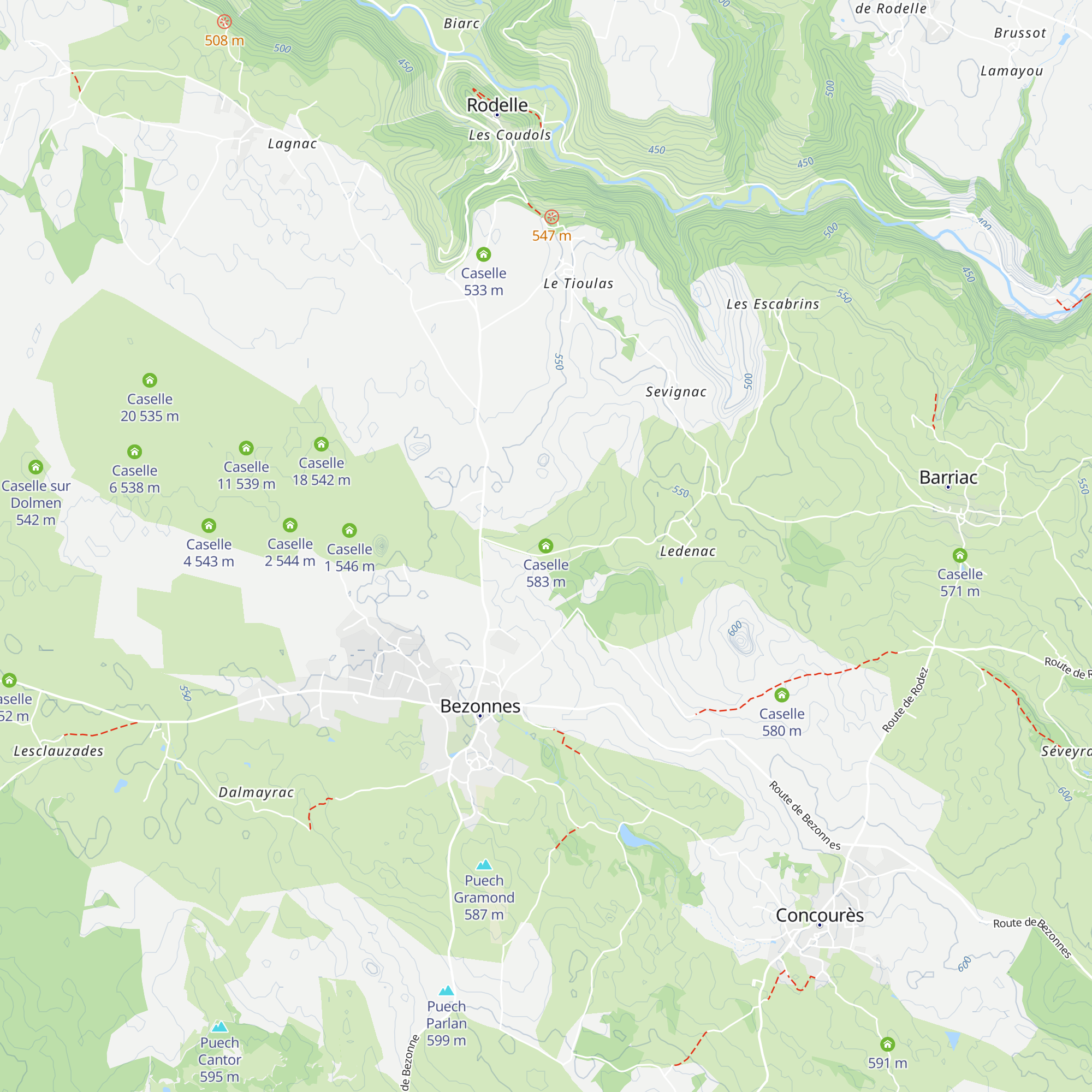 Caselle map