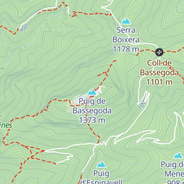Map of Puig de Bassegoda