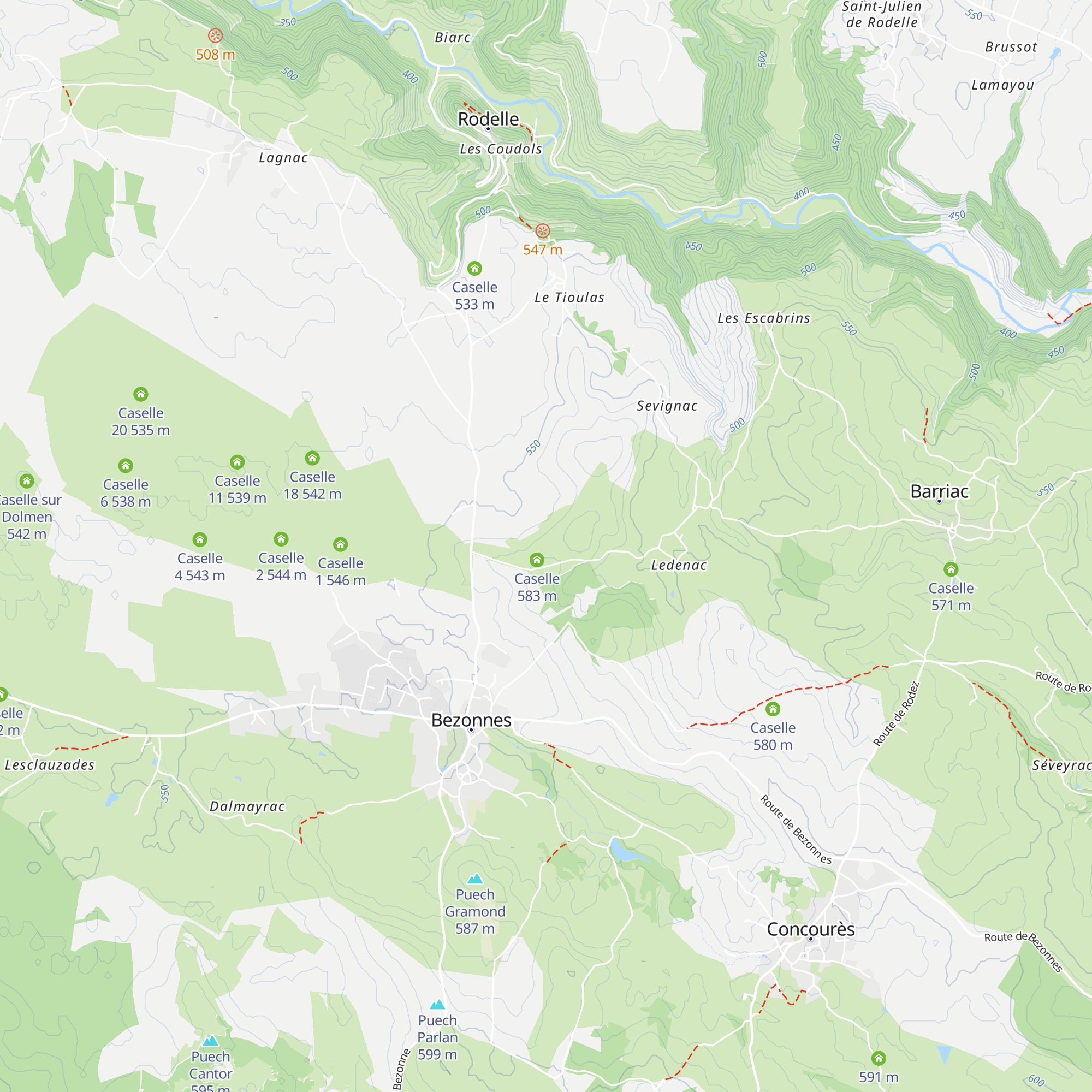Caselle map