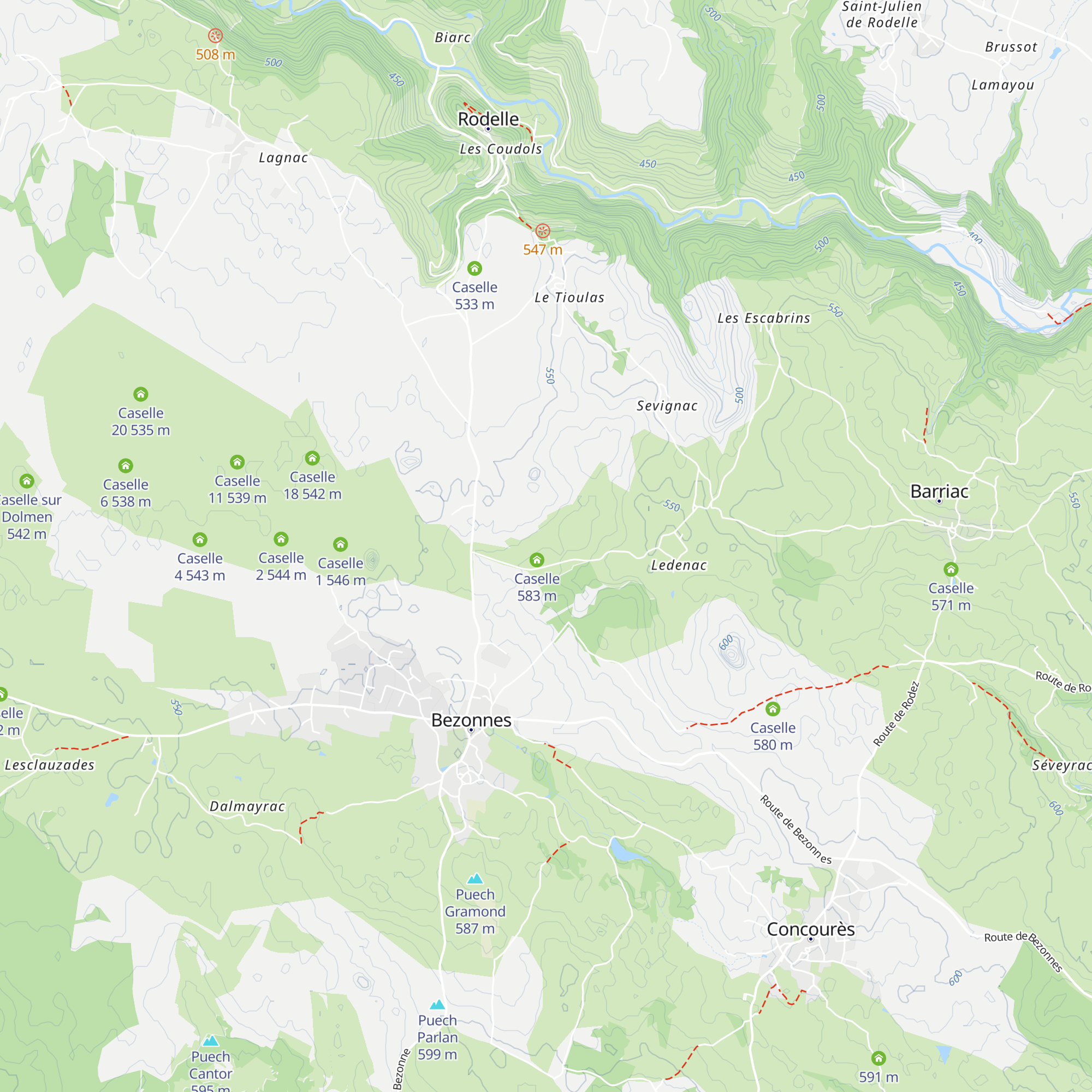 Caselle map