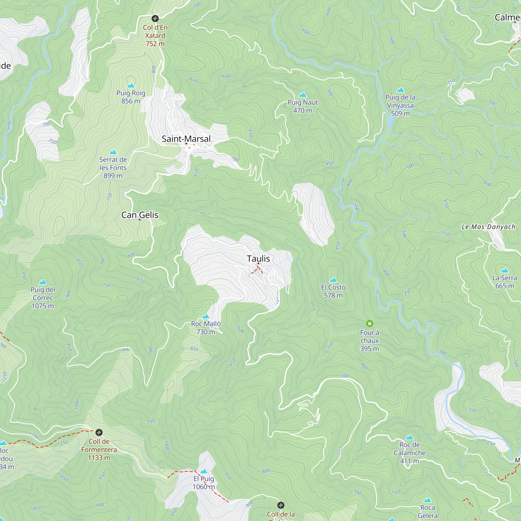 Gîte Can Poujol map