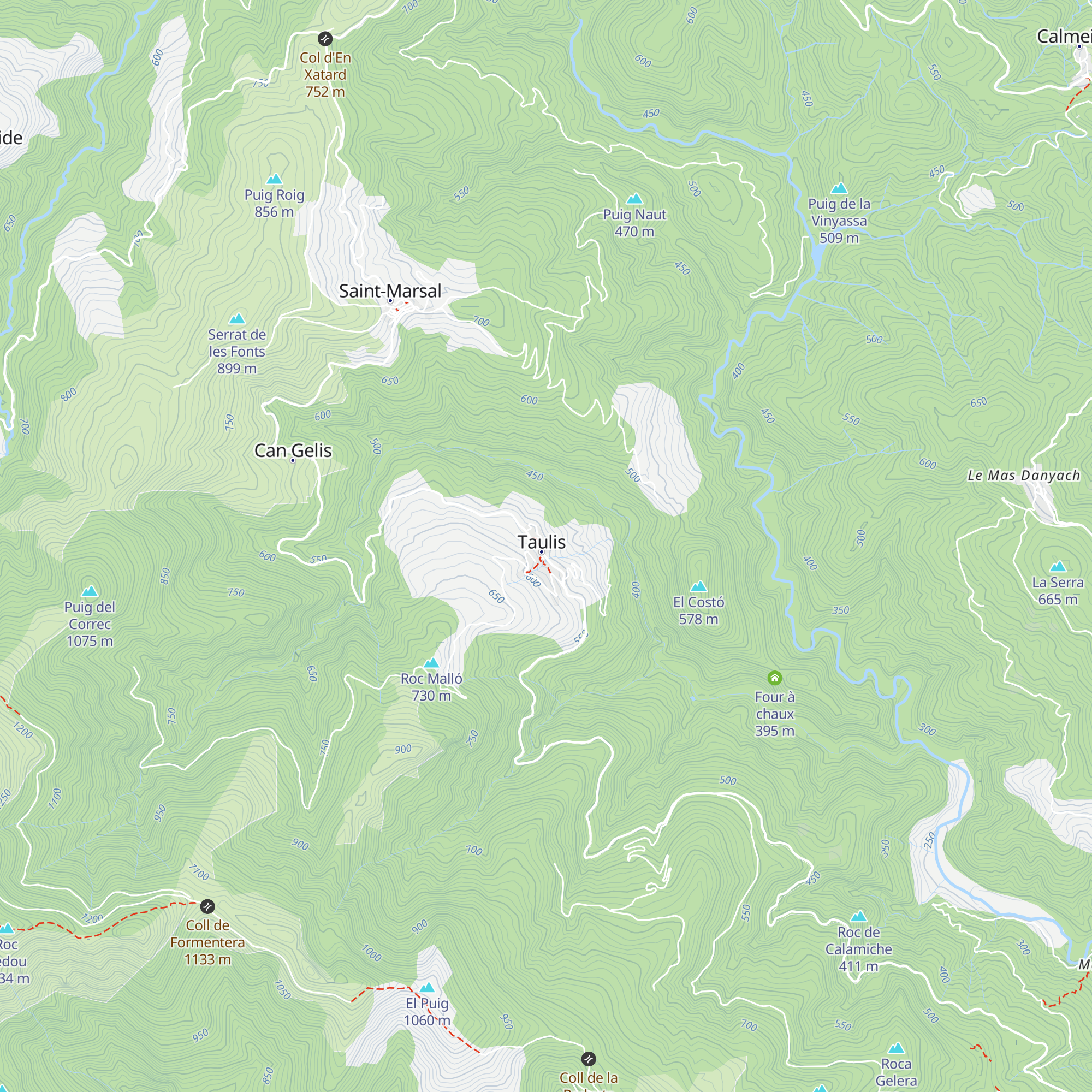 Gîte Can Poujol map