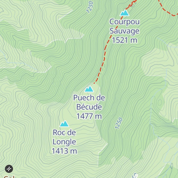 Map of Puech de Bécude