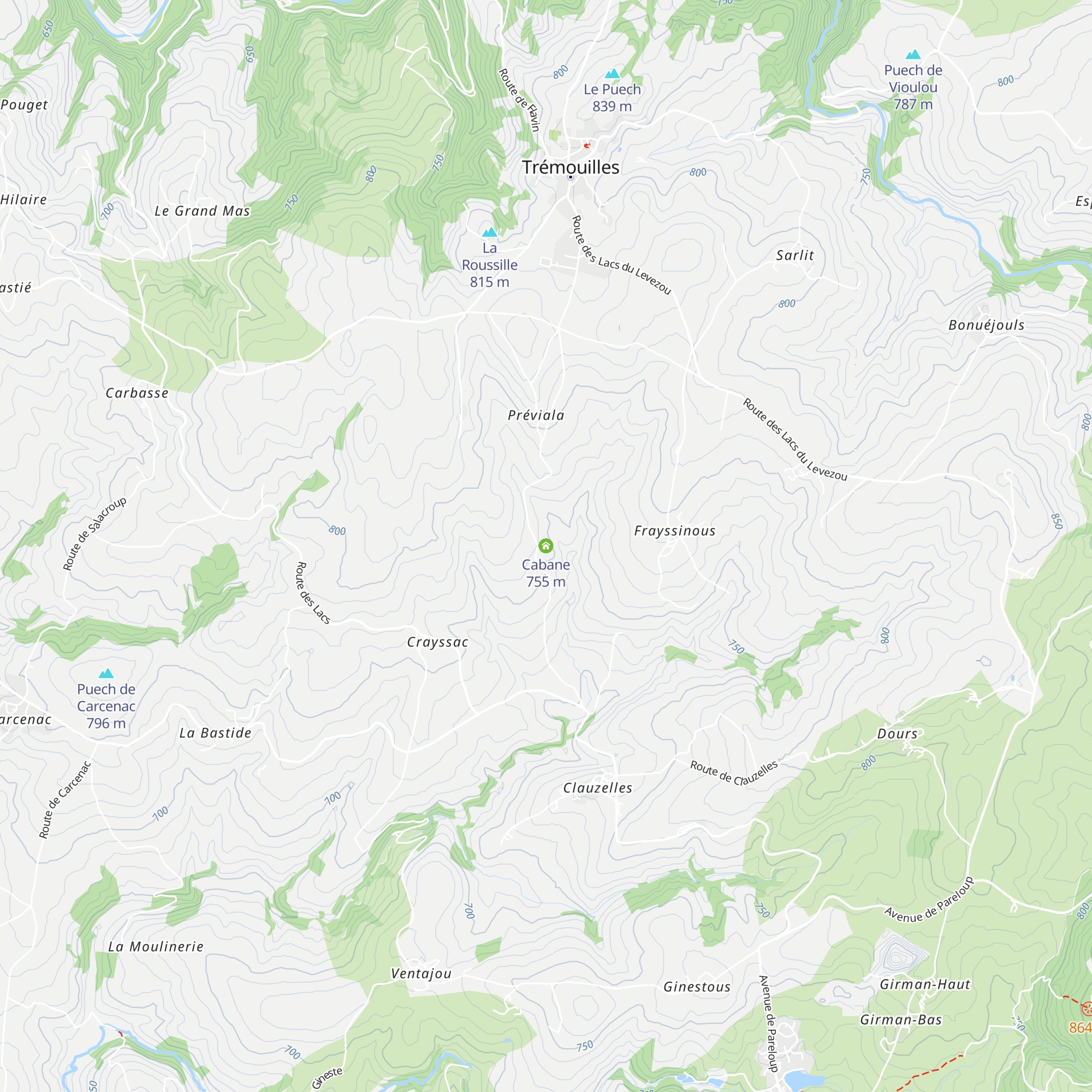 Cabane map
