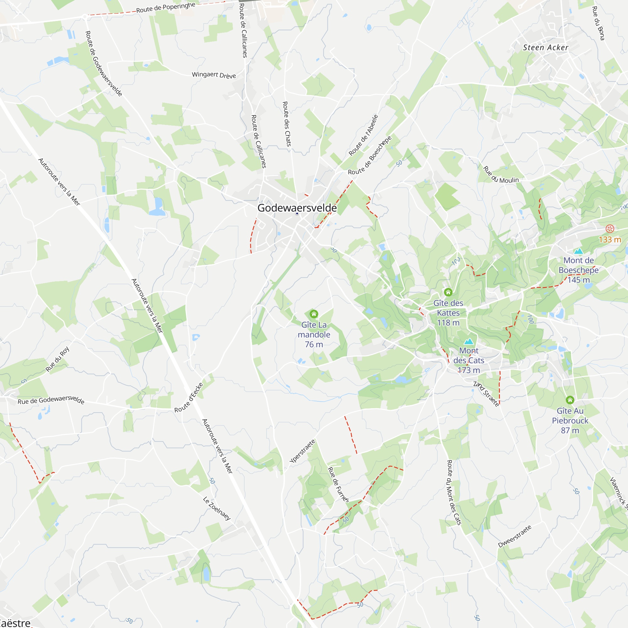 Gîte La mandole map