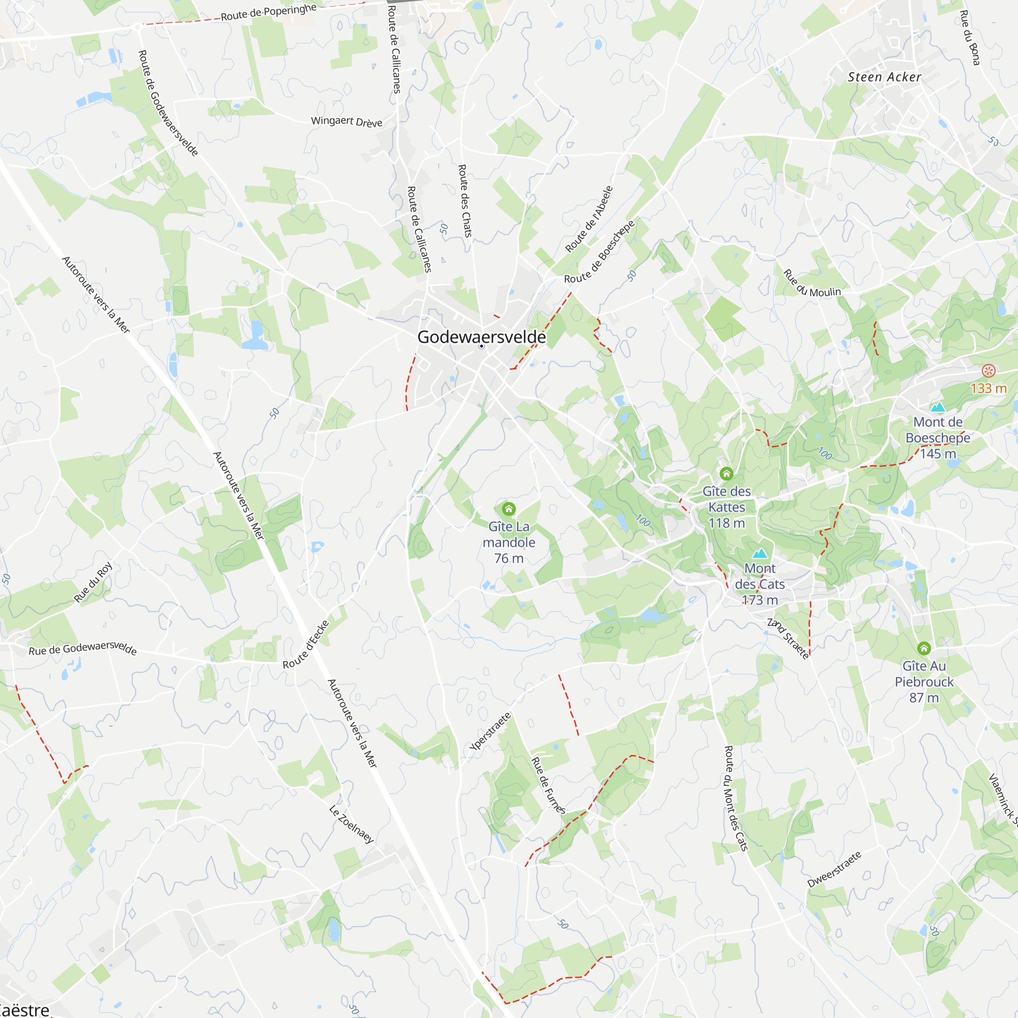 Gîte La mandole map