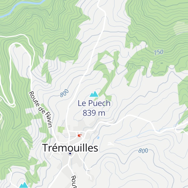 Map of Le Puech