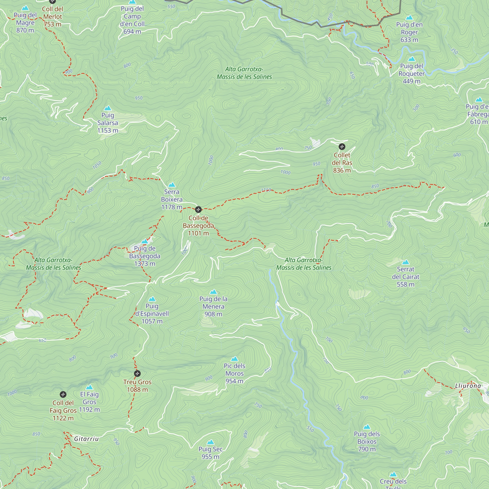 Refugi de Bassegoda – Can Galan map