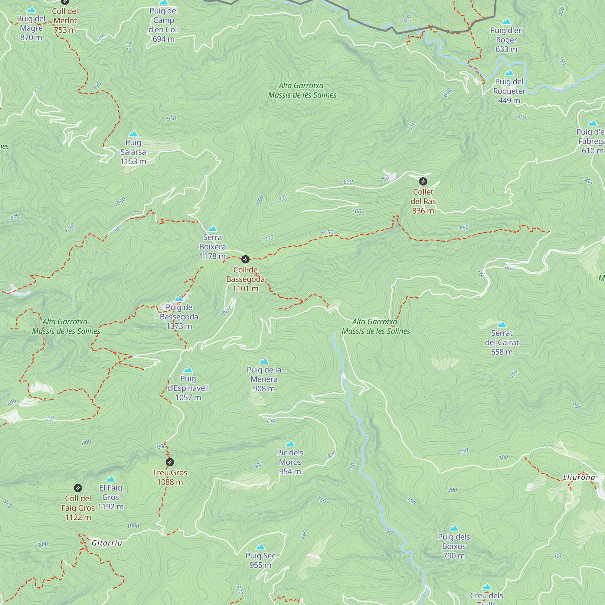 Refugi de Bassegoda – Can Galan map