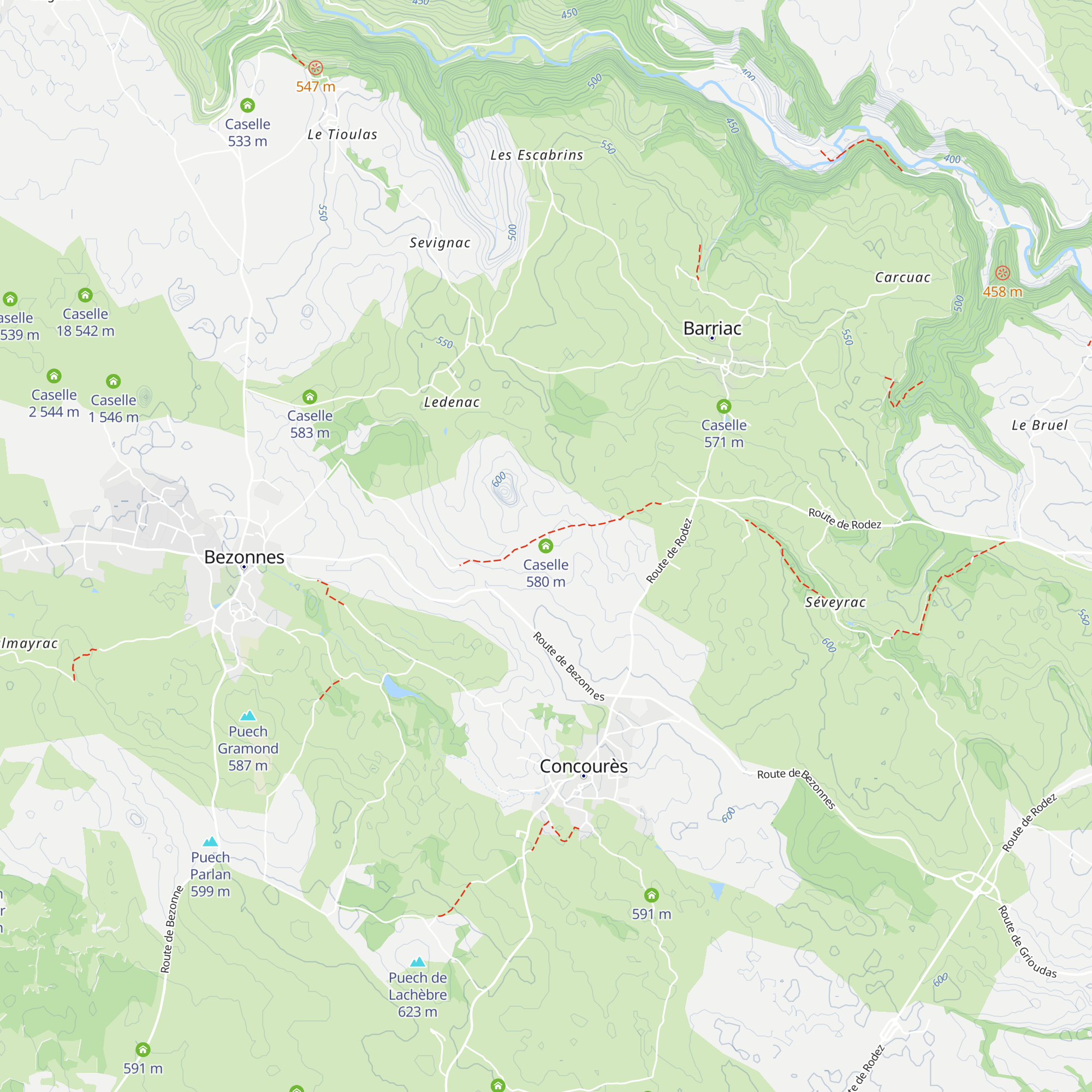 Caselle map