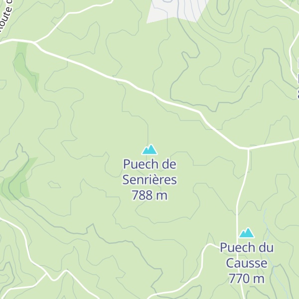 Map of Puech de Senrières