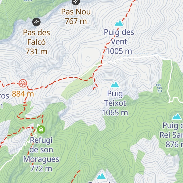 Map of Puig des Teix