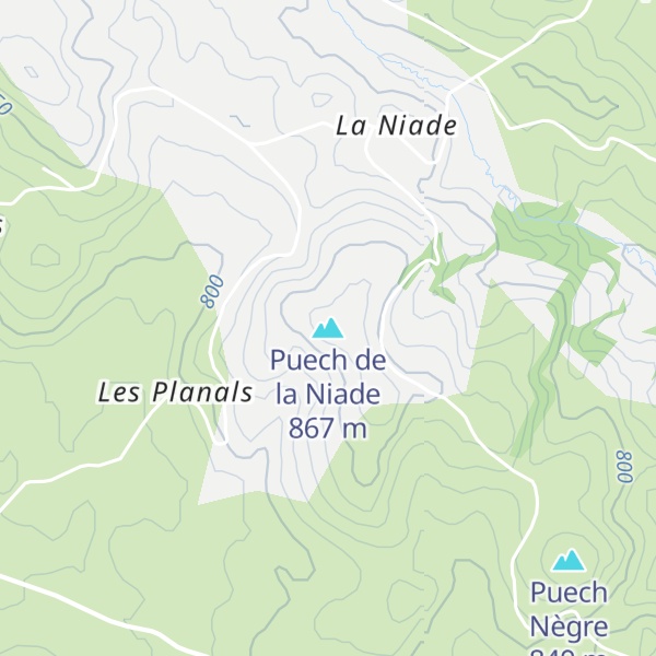 Map of Puech de la Niade