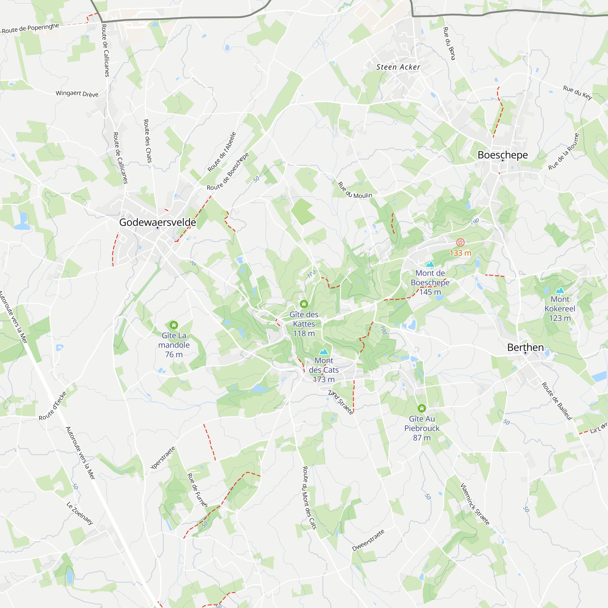 Gîte des Kattes map