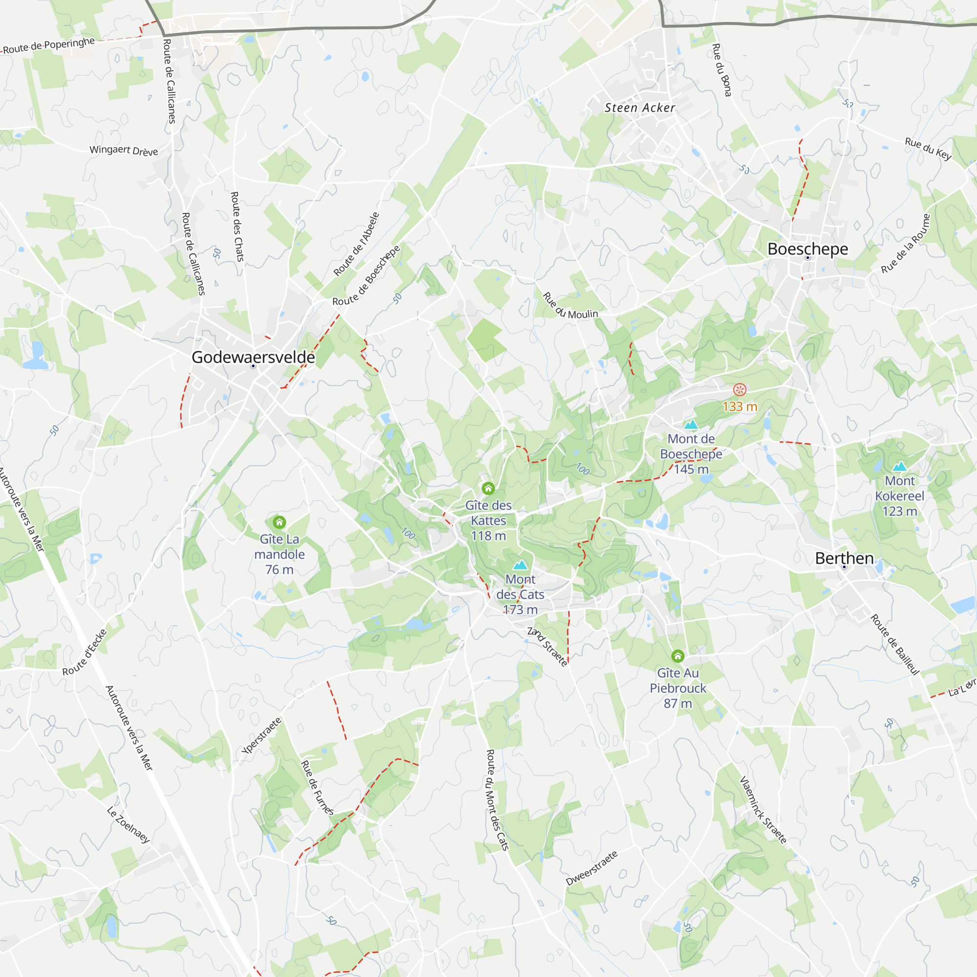 Gîte des Kattes map