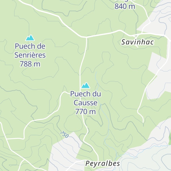 Map of Puech du Causse