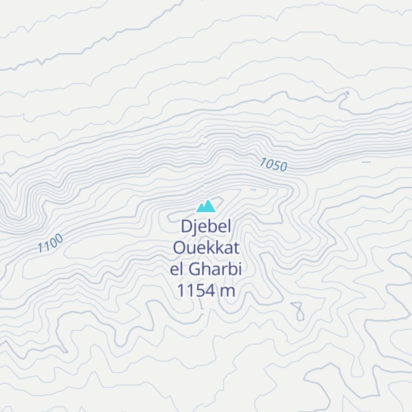 Map of Djebel Ouekkat el Gharbi